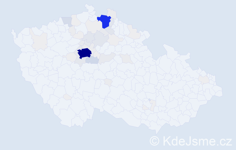Příjmení: 'Stoyka', počet výskytů 362 v celé ČR