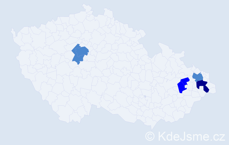 Příjmení: 'Marciňa', počet výskytů 10 v celé ČR