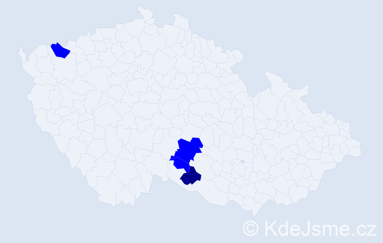 Příjmení: 'Krivenská', počet výskytů 5 v celé ČR