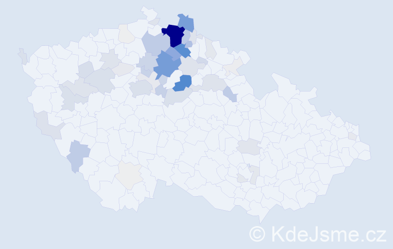 Příjmení: 'Bulíř', počet výskytů 318 v celé ČR