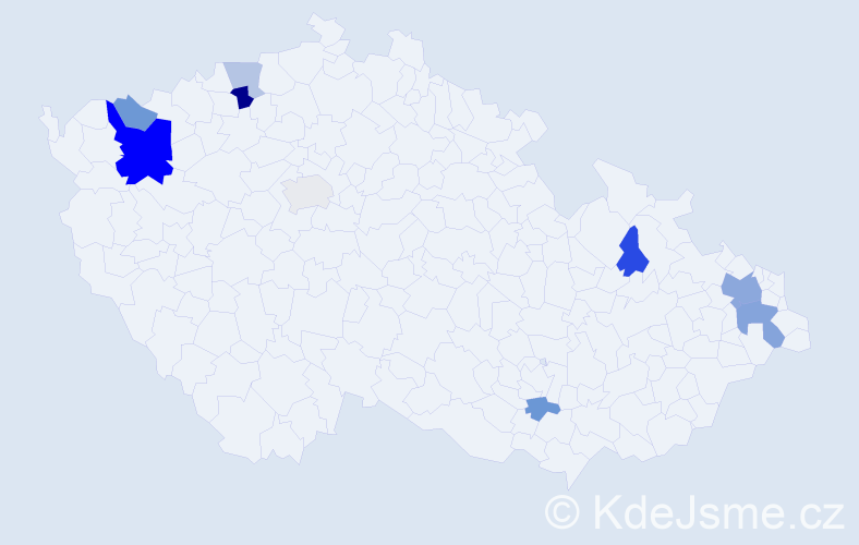 Příjmení: 'Ztratil', počet výskytů 19 v celé ČR