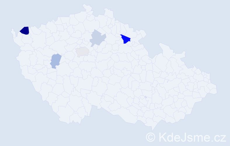 Příjmení: 'Funfera', počet výskytů 9 v celé ČR