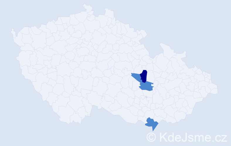 Příjmení: 'Elsinger', počet výskytů 6 v celé ČR