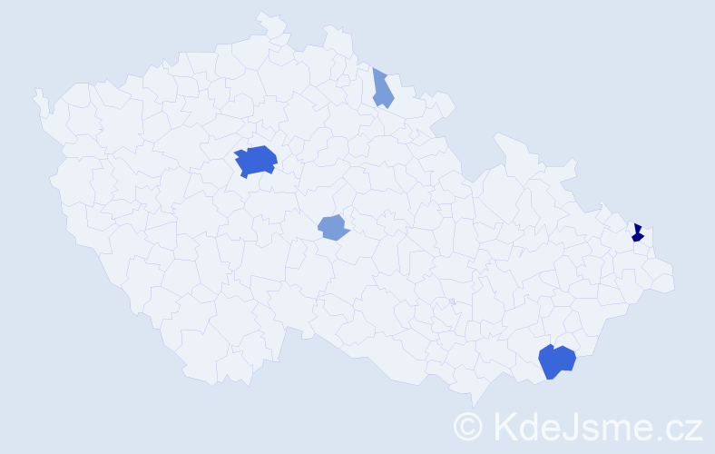 Příjmení: 'Neškera', počet výskytů 19 v celé ČR