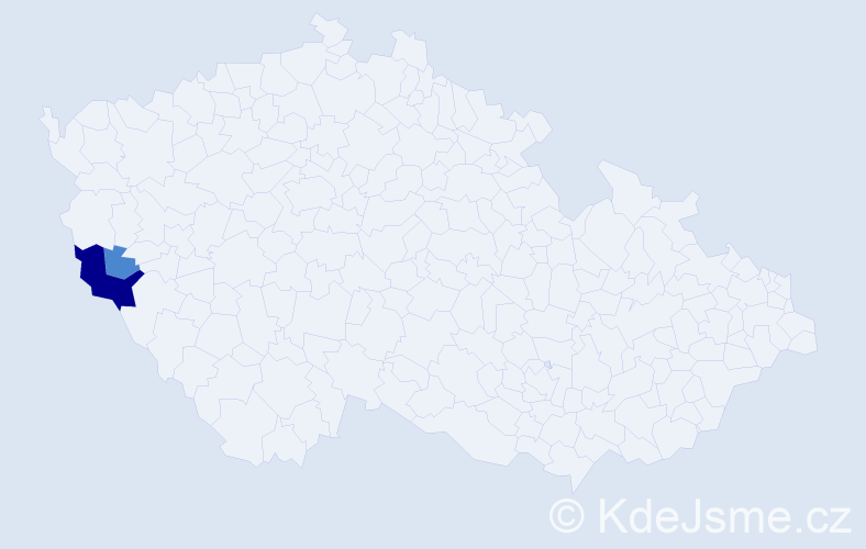 Příjmení: 'Bedyová', počet výskytů 6 v celé ČR