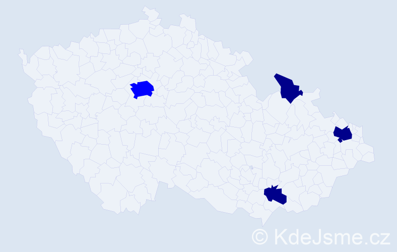 Příjmení: 'Neusar', počet výskytů 11 v celé ČR