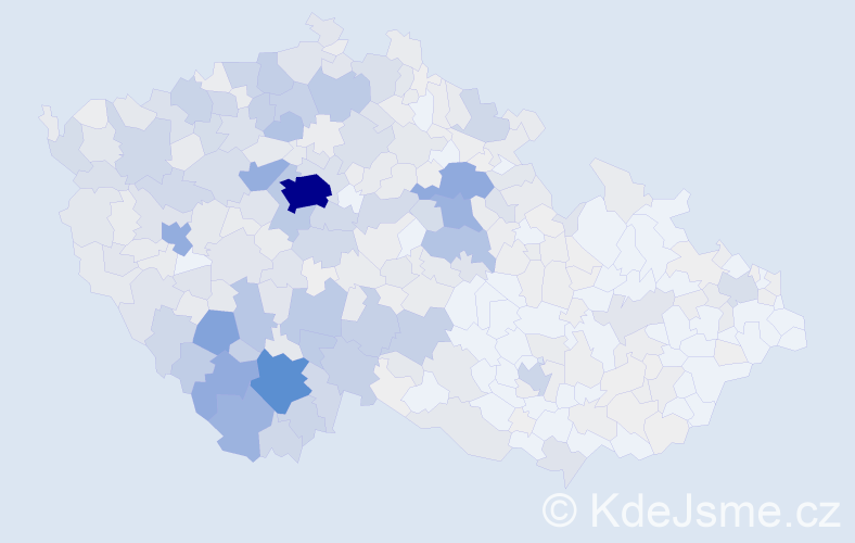 Příjmení: 'Kouba', počet výskytů 2307 v celé ČR