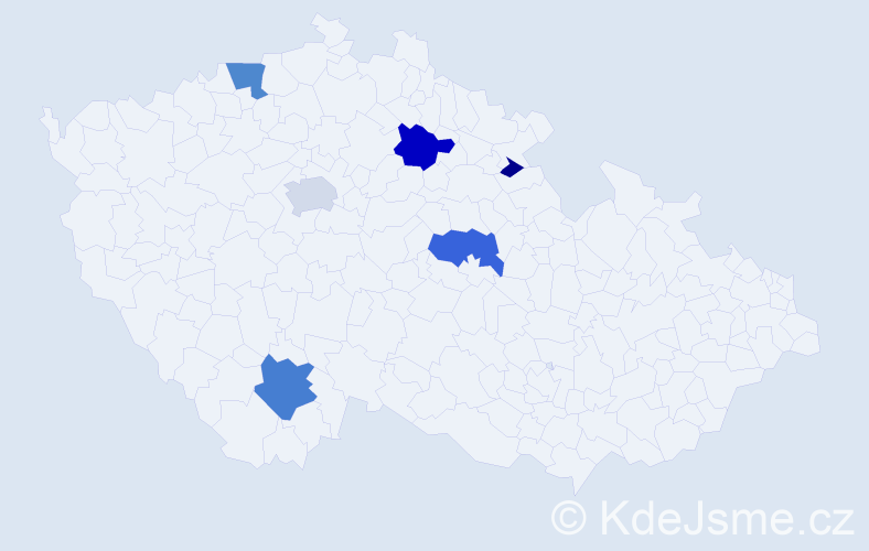 Příjmení: 'Trmatová', počet výskytů 17 v celé ČR