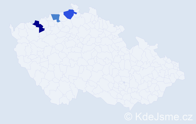 Příjmení: 'Kalinovičová', počet výskytů 3 v celé ČR