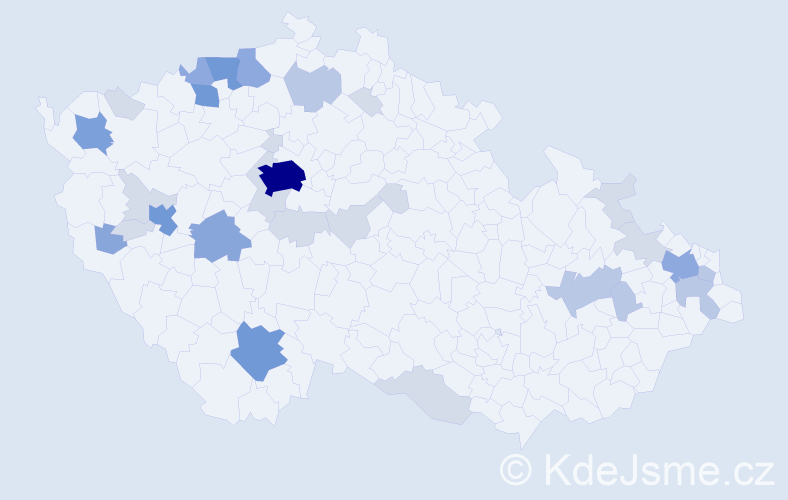 Příjmení: 'Holecová', počet výskytů 86 v celé ČR