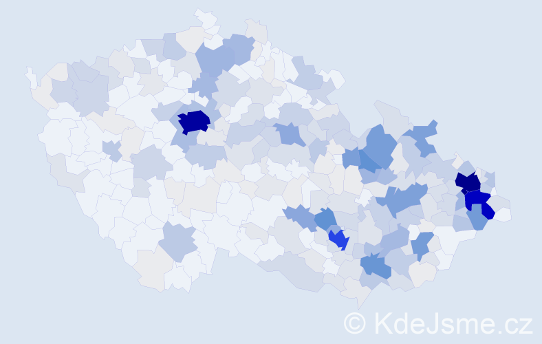 Příjmení: 'Merta', počet výskytů 1152 v celé ČR