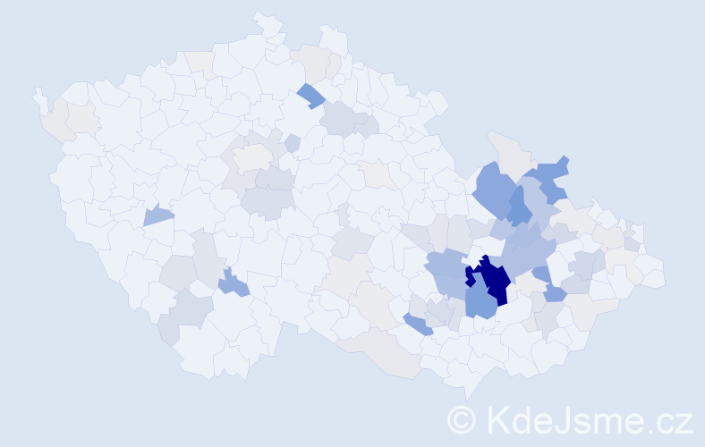 Příjmení: 'Pořízka', počet výskytů 321 v celé ČR