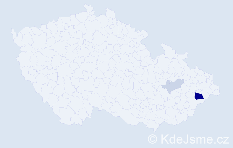 Příjmení: 'Kokinopulosová', počet výskytů 5 v celé ČR