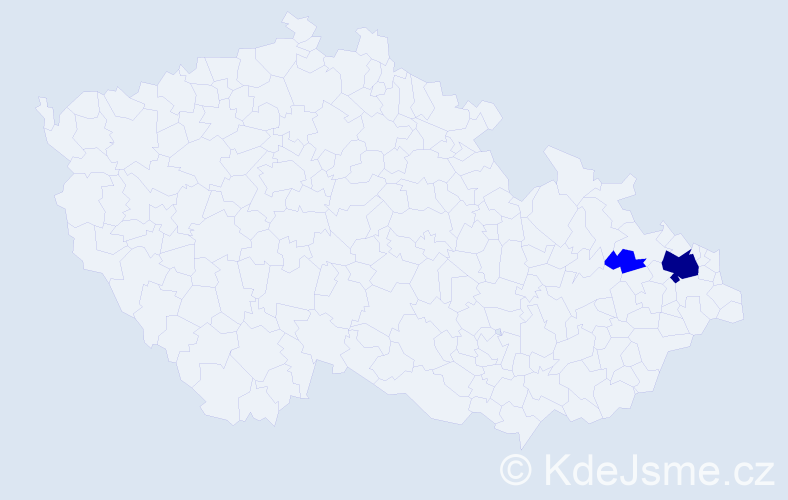 Příjmení: 'Mančářová', počet výskytů 3 v celé ČR