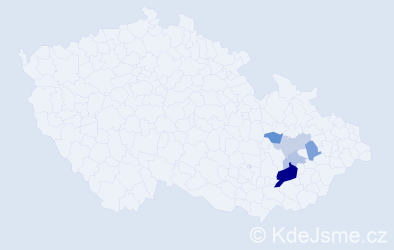 Příjmení: 'Najkerová', počet výskytů 11 v celé ČR