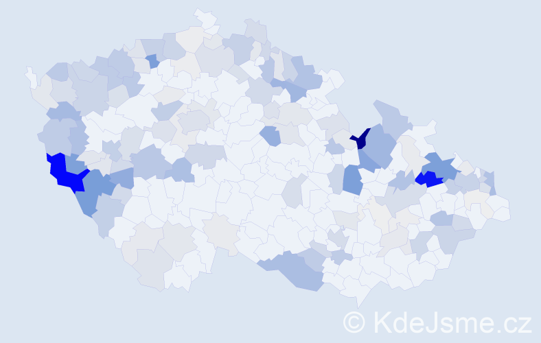 Příjmení: 'Haas', počet výskytů 595 v celé ČR