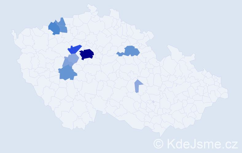 Příjmení: 'Ulbertová', počet výskytů 33 v celé ČR