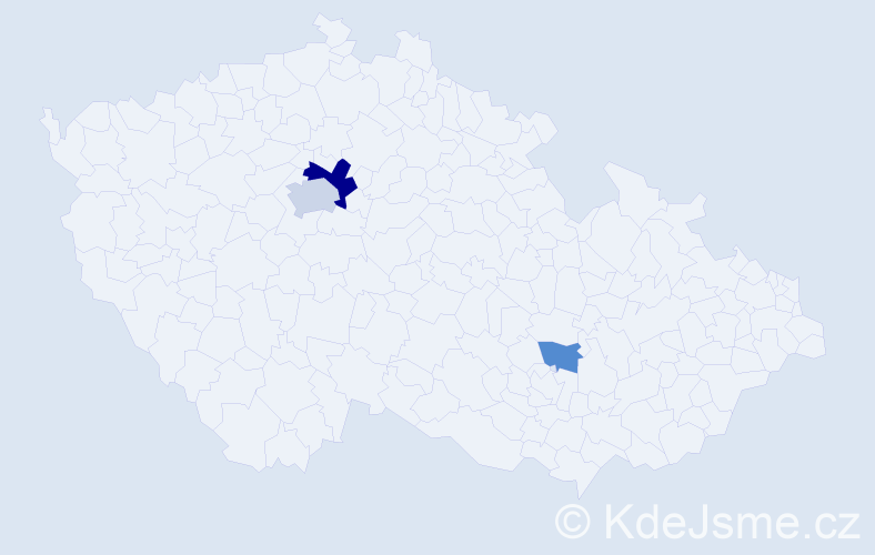 Příjmení: 'Curychová', počet výskytů 6 v celé ČR
