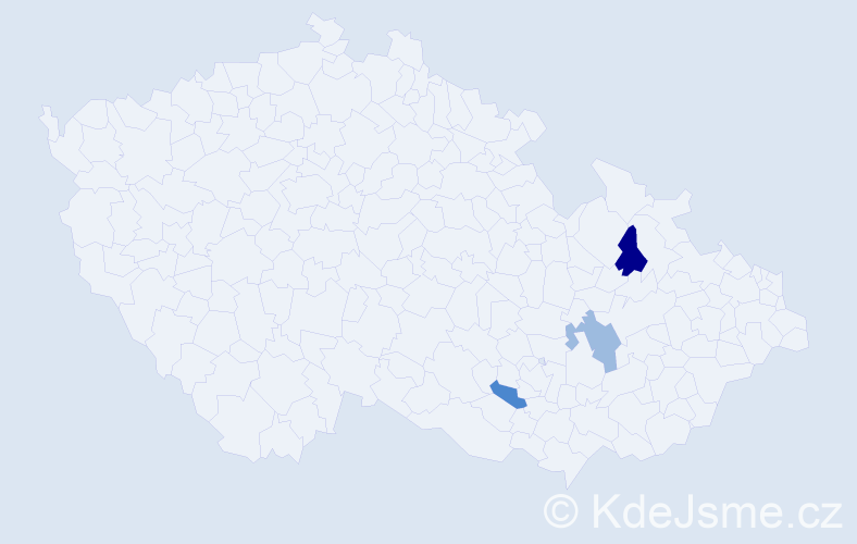 Příjmení: 'Fajks', počet výskytů 7 v celé ČR