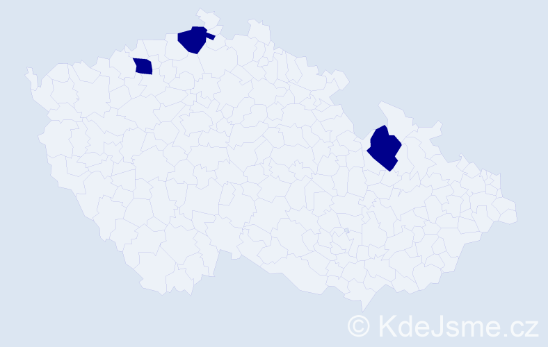 Příjmení: 'Yildirimová', počet výskytů 3 v celé ČR