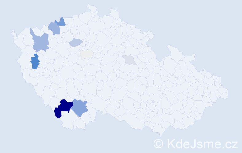 Příjmení: 'Cibuzarová', počet výskytů 28 v celé ČR