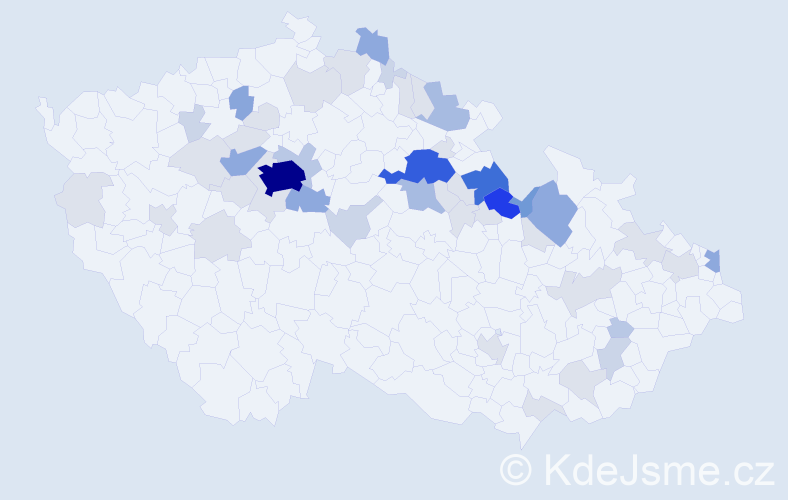 Příjmení: 'Michaličková', počet výskytů 162 v celé ČR