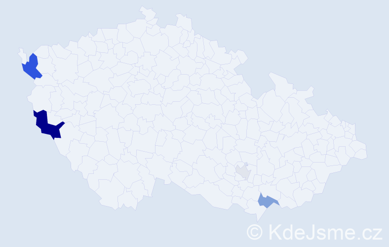 Příjmení: 'Moščak', počet výskytů 12 v celé ČR