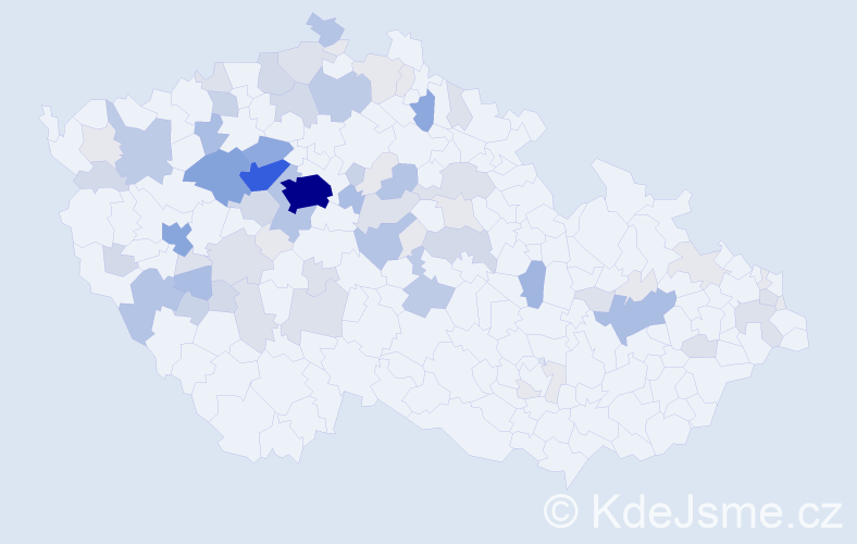 Příjmení: 'Baroch', počet výskytů 275 v celé ČR