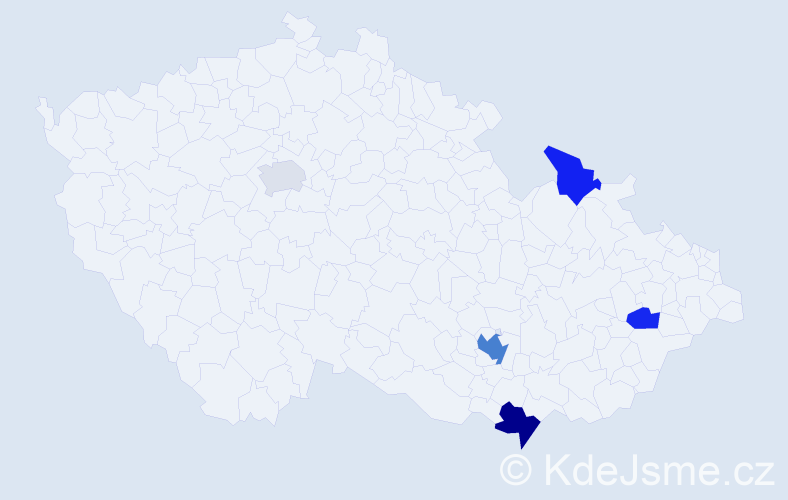 Příjmení: 'Dimitriadisová', počet výskytů 9 v celé ČR