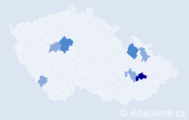 Příjmení: 'Geroldová', počet výskytů 21 v celé ČR