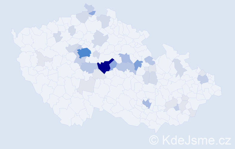 Příjmení: 'Dastych', počet výskytů 138 v celé ČR
