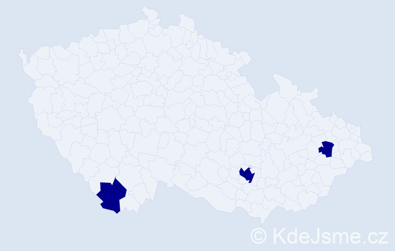 Příjmení: 'Whipple', počet výskytů 3 v celé ČR
