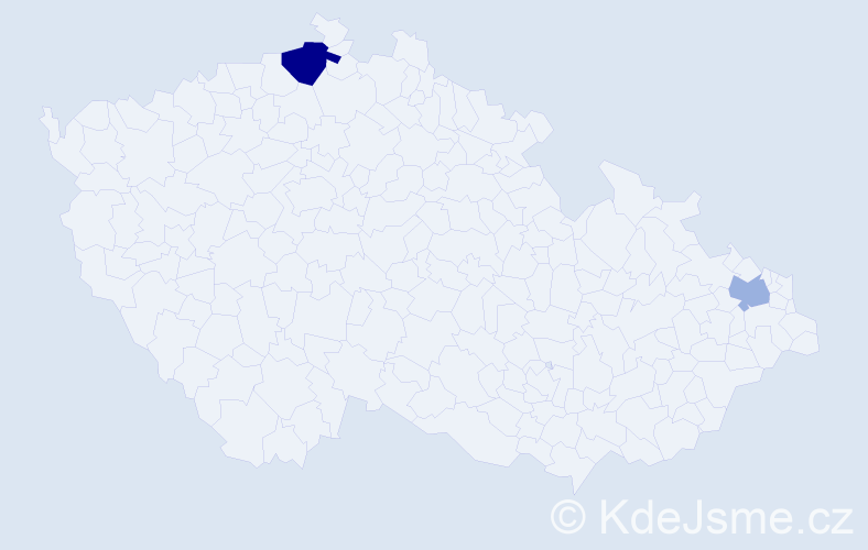 Příjmení: 'Oleárníková', počet výskytů 3 v celé ČR