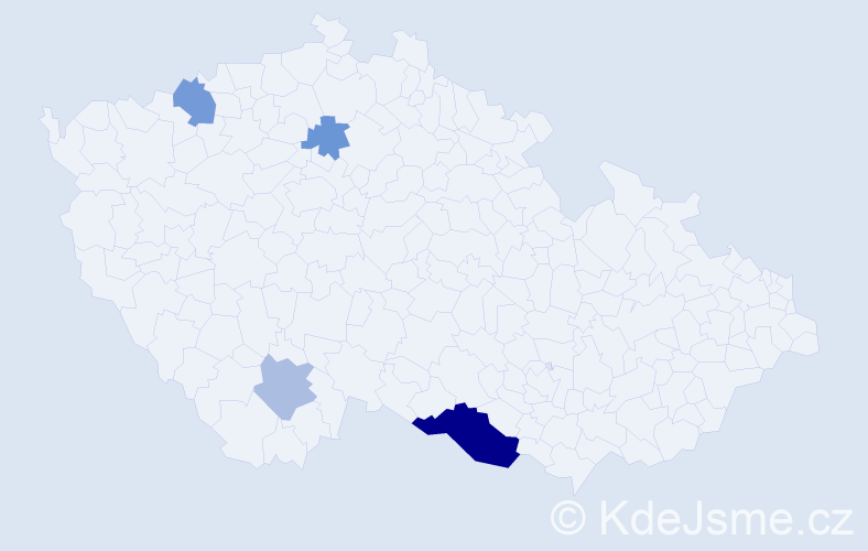 Příjmení: 'Matajs', počet výskytů 17 v celé ČR