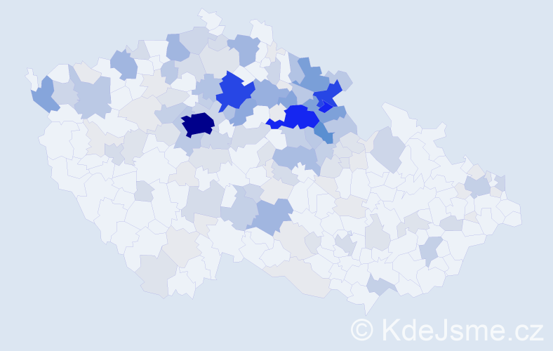 Příjmení: 'Voborník', počet výskytů 585 v celé ČR