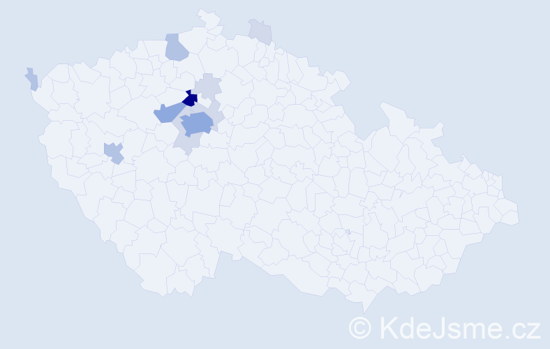 Příjmení: 'Kympl', počet výskytů 32 v celé ČR