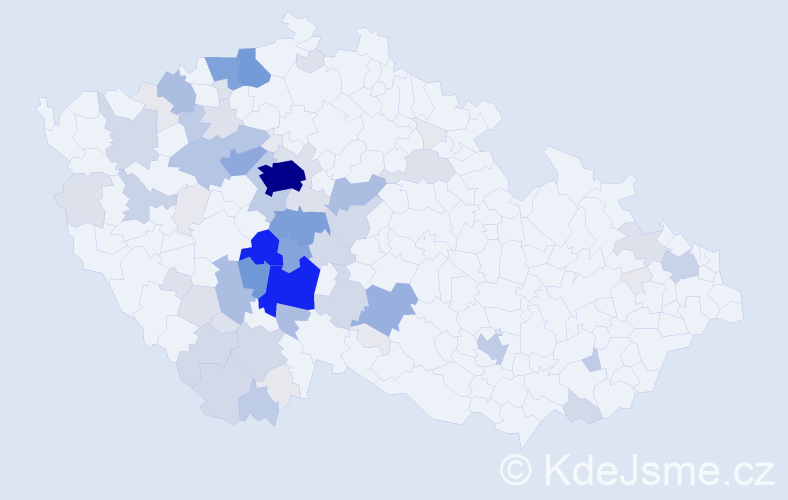 Příjmení: 'Pejša', počet výskytů 339 v celé ČR