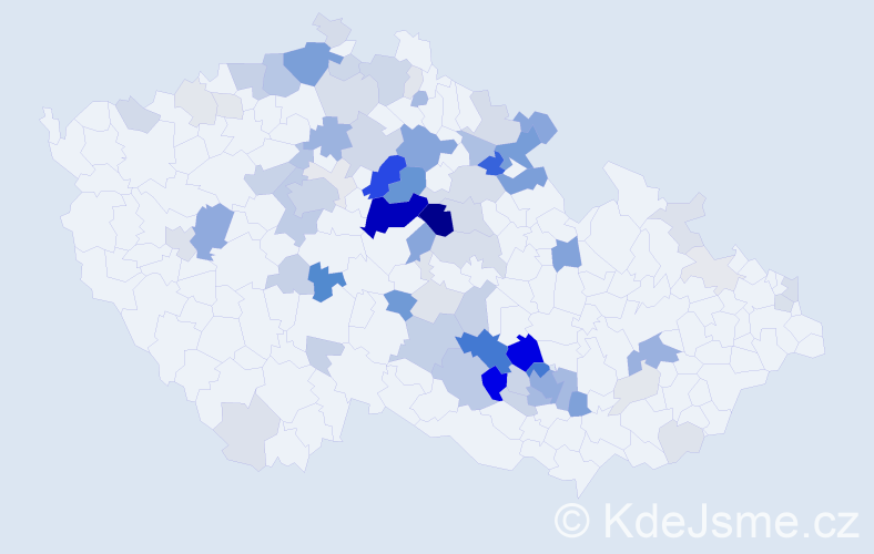 Příjmení: 'Koláčná', počet výskytů 305 v celé ČR