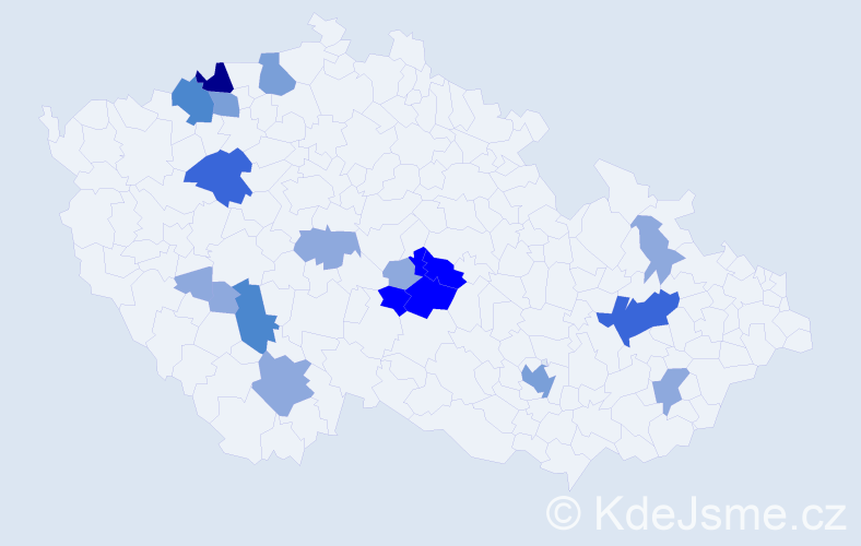 Příjmení: 'Krov', počet výskytů 49 v celé ČR