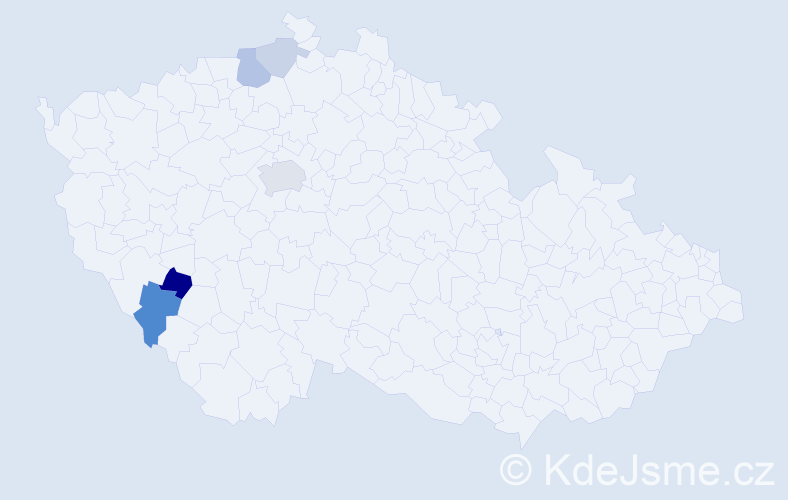 Příjmení: 'Achs', počet výskytů 11 v celé ČR