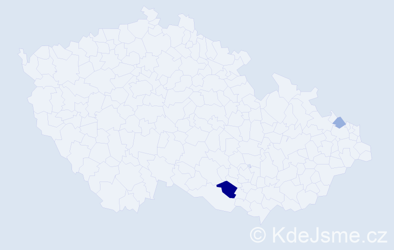 Příjmení: 'Adamsonová', počet výskytů 4 v celé ČR