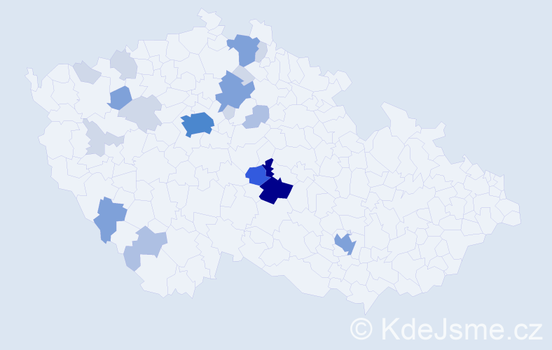 Příjmení: 'Habásko', počet výskytů 62 v celé ČR