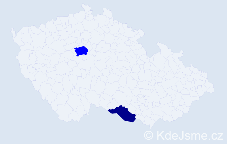 Příjmení: 'Himaĺ', počet výskytů 3 v celé ČR