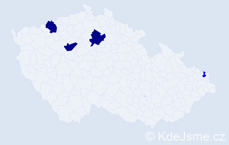 Příjmení: 'Tarkuličová', počet výskytů 7 v celé ČR