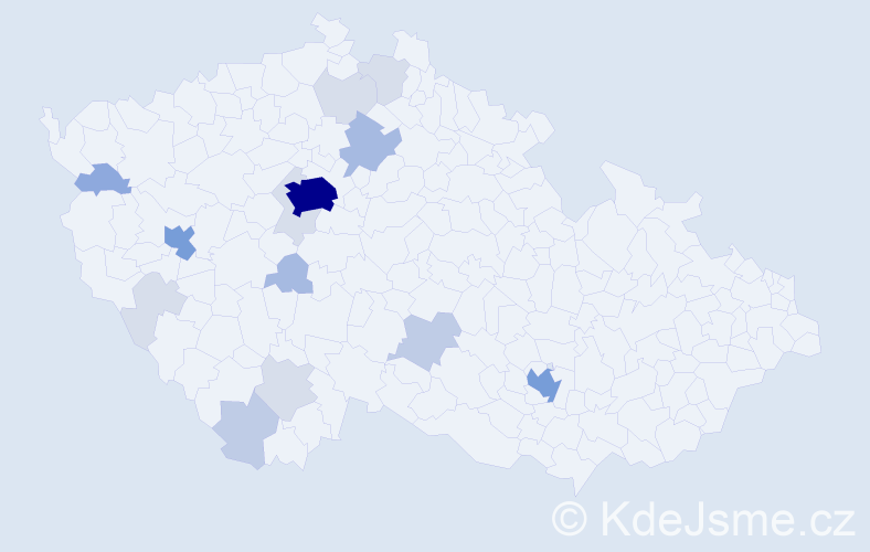 Příjmení: 'Bloch', počet výskytů 51 v celé ČR