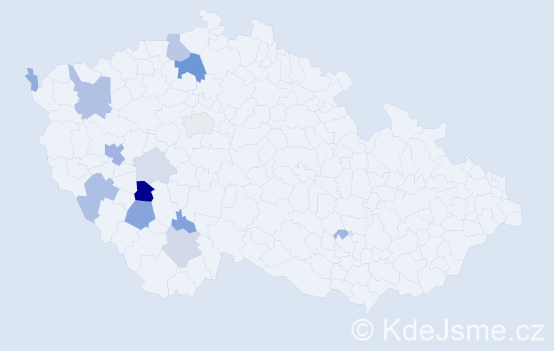 Příjmení: 'Kostnerová', počet výskytů 36 v celé ČR