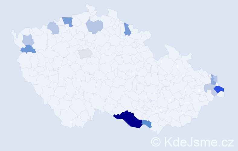 Příjmení: 'Swoboda', počet výskytů 30 v celé ČR