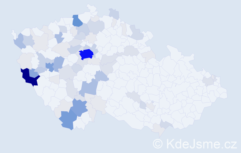 Příjmení: 'Mleziva', počet výskytů 284 v celé ČR