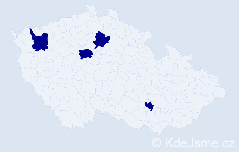 Příjmení: 'Weirauch', počet výskytů 4 v celé ČR