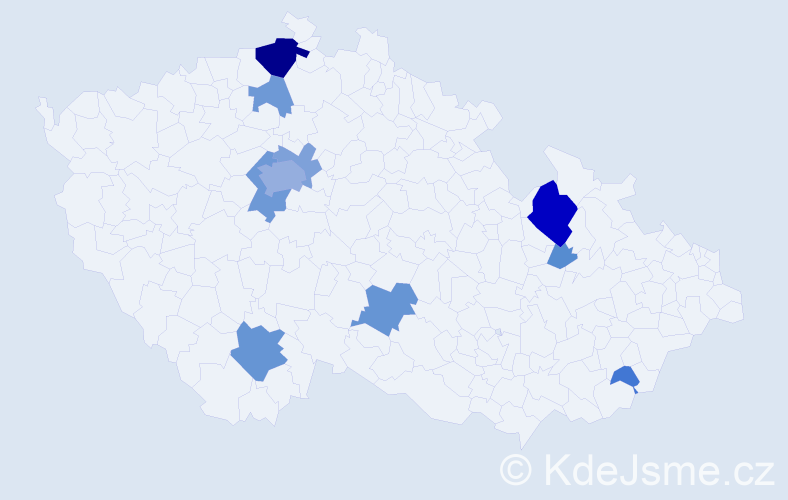 Příjmení: 'Běhunková', počet výskytů 41 v celé ČR
